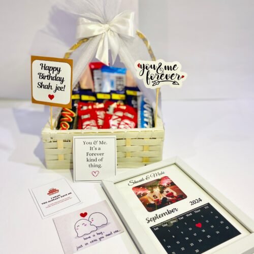 Birthday chocolates basket and frame